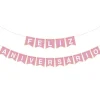 Guirnalda Feliz Aniversario Rosa 3M