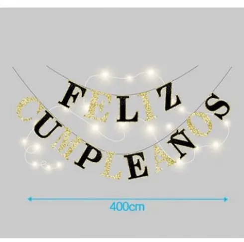Guirnalda Feliz Cumpleaños Con Luz