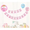 Guirnalda Feliz Cumpleaños Con Globos Arcoíris 21PCS