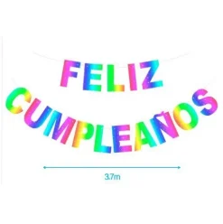 Guirnalda Feliz Cumpleaños Colores