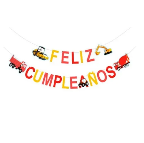 Guirnalda Feliz Cumpleaños Construcción