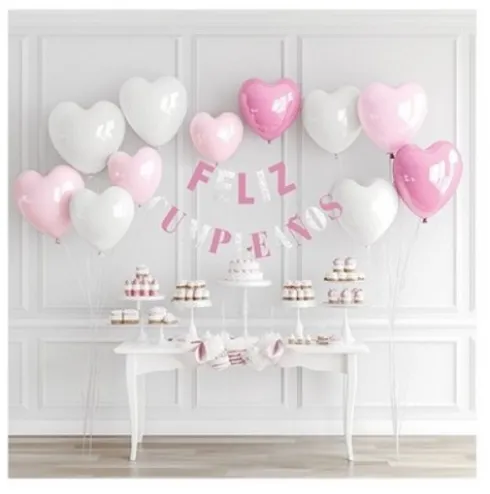 Guirnalda Feliz Cumpleaños Con Globos 30PCS