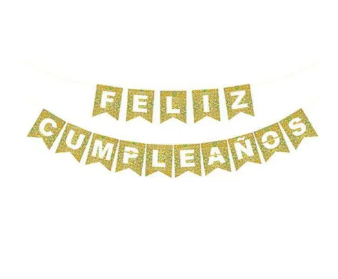 Guirnalda Feliz Cumpleaños Oro