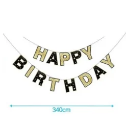 Guirnalda Happy Birthday Dorado