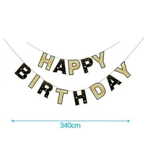 Guirnalda Happy Birthday Dorado