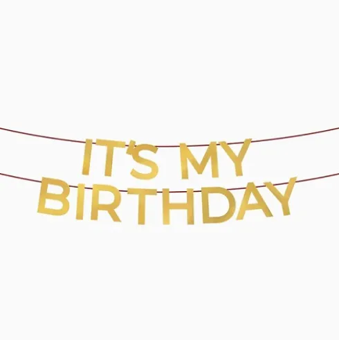 Guirnalda «It’s My Birthday» Oro