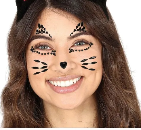 Joyas Faciales Adhesivas Gatita