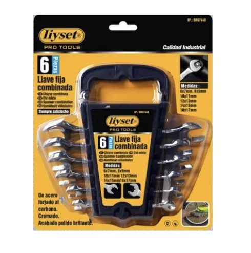 Juego de Llaves Fija Combinada 6pcs