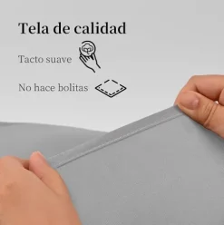 Juego de Sábanas Lisas Gris Claro