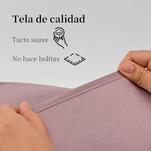Juego de Sábanas Lisas Rosa/Gris Oscuro