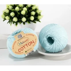 Lana Cotton Azul Pastel 310