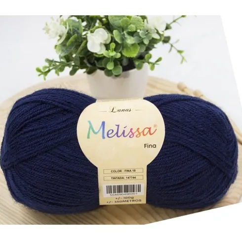 Lana Finas Azul Marino 18