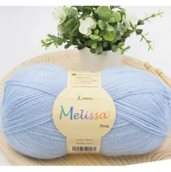 Lana Finas Azul Pastel 15