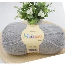 Lana Finas Gris Melange 38