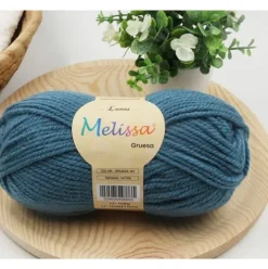 Lana Gruesa Azul Grisáceo 101