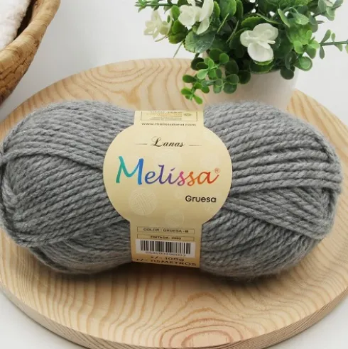 Lana Gruesa Gris Melange 65