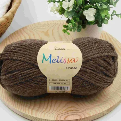 Lana Gruesa Marrón Melange 66
