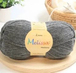 Lana Mediana Gris Melange 39