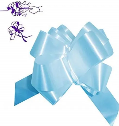 Lazo Automático Cinta Azul Pastel 30MM