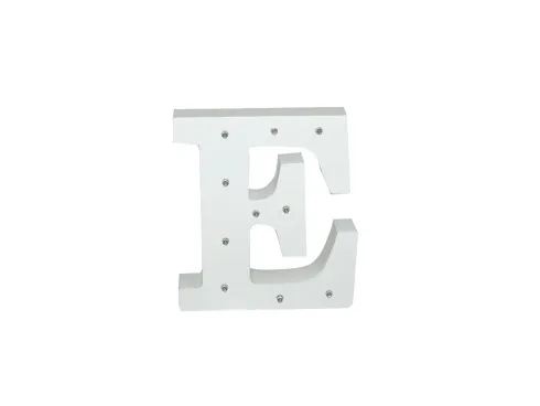 Letra Madera Blanca C/Leds – E