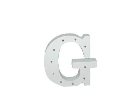 Letra Madera Blanca C/Leds – G