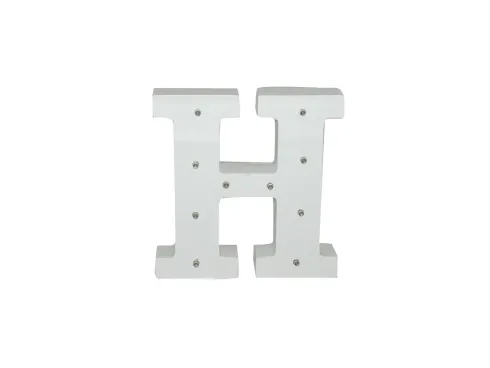 Letra Madera Blanca C/Leds – H