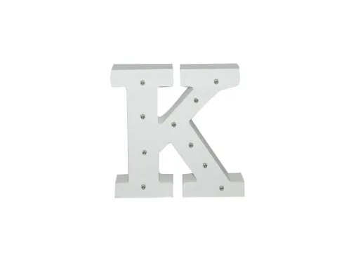 Letra Madera Blanca C/Leds – K