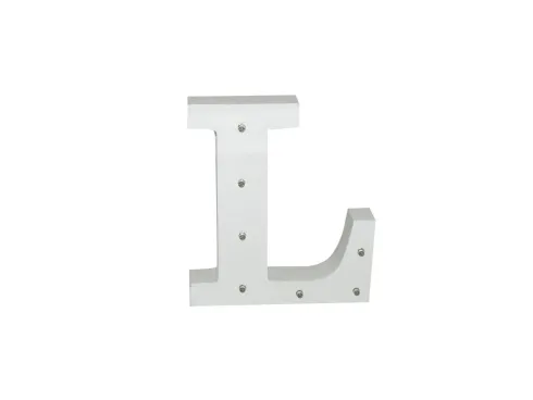 Letra Madera Blanca C/Leds – L