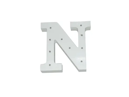 Letra Madera Blanca C/Leds – N
