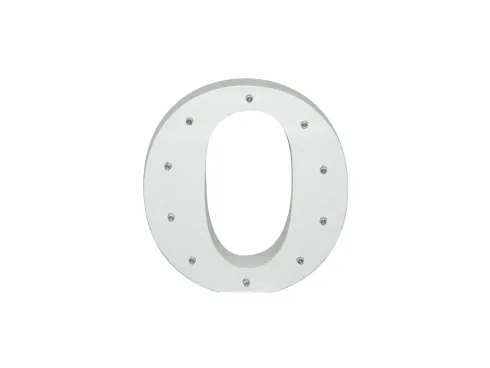 Letra Madera Blanca C/Leds – O