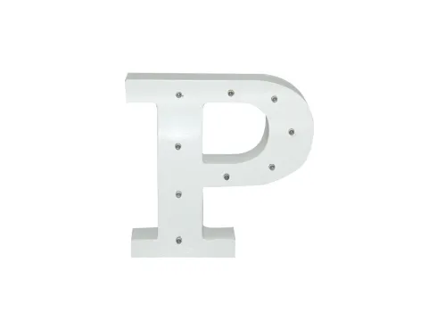 Letra Madera Blanca C/Leds – P