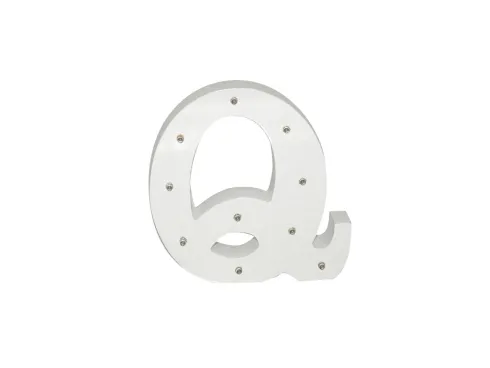 Letra Madera Blanca C/Leds – Q