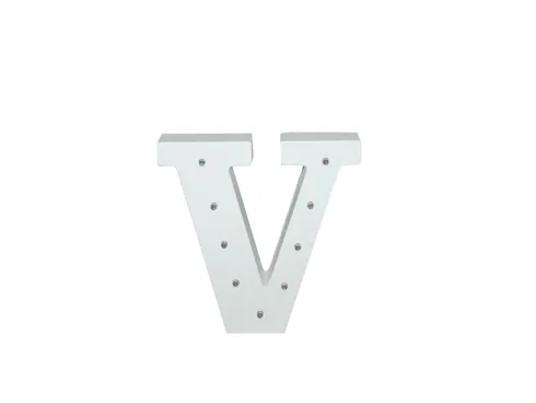 Letra Madera Blanca C/Leds – V