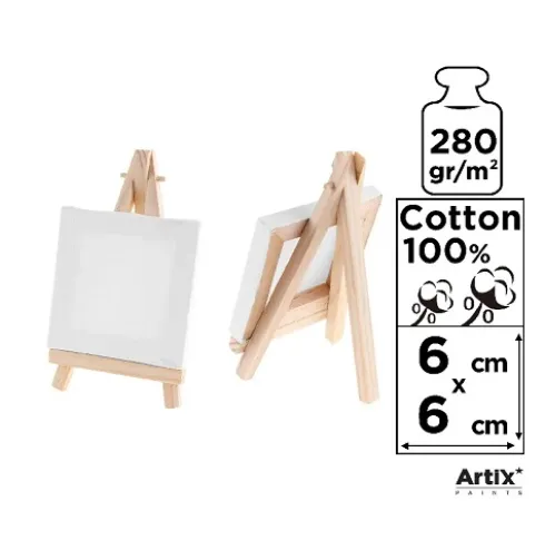Lienzo Mini Caballete 6x6cm