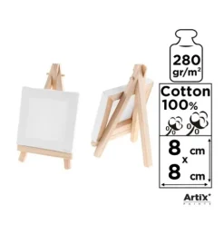 Lienzo Mini Caballete 8x8cm