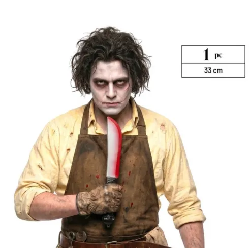 Machete Plástico Con Sangre 33cm