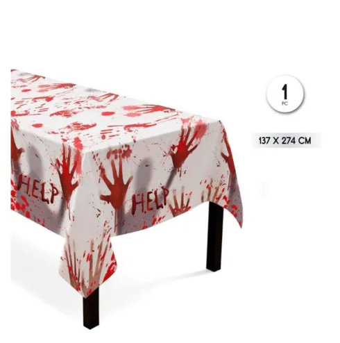 Mantel Plástico Halloween Help 137x274cm