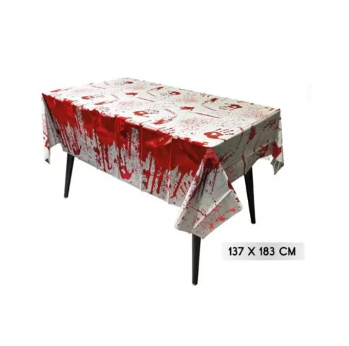 Mantel Plástico Halloween Sangriento
