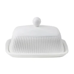 Mantequillera Porcelana Grabada
