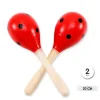 Maracas De Madera Lunares 20cm