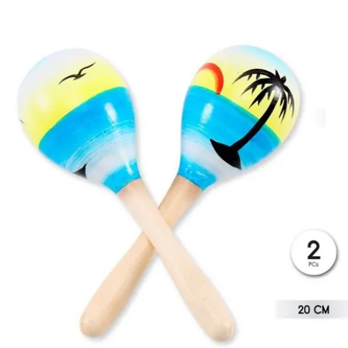 Maracas De Madera Tropical 20cm