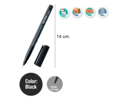 Marcador CD Punta Fina Negro
