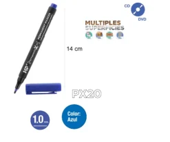 Marcador CD Punta Media Azul