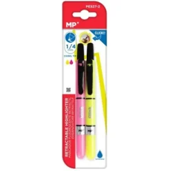 Marcador Fluorescente Retractil 2u