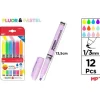 Marcador Fluorescente y Pastel 12u