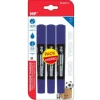 Marcador Permanente Doble Punta Azul 3pcs