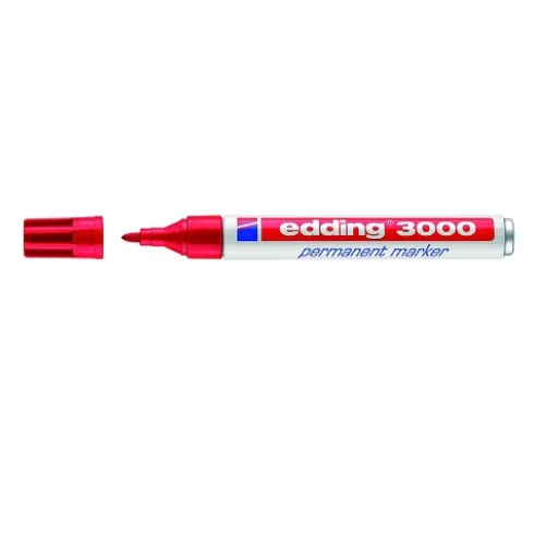 Marcador Permanente EDDING 3000 Rojo