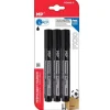 Marcador Permanente Negro 3u