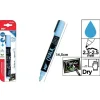 Marcador Tiza Liquida Limpieza Seco Azul