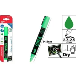 Marcador Tiza Liquida Limpieza Seco Verde